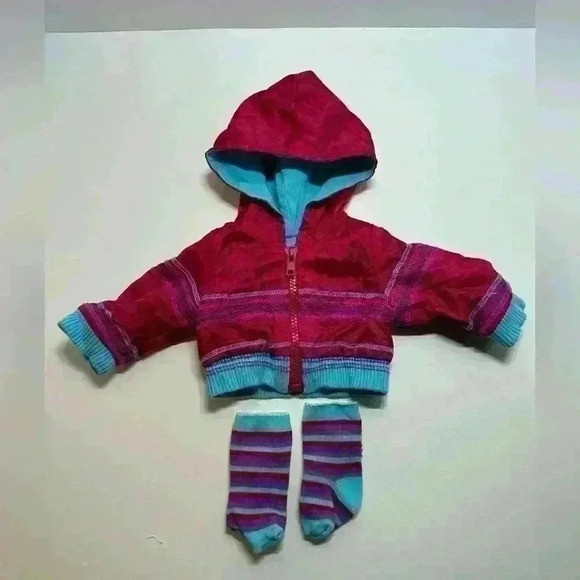American Girl Other - American Girl Hoodie Jacket and Matching Socks Ready For Fun 2004